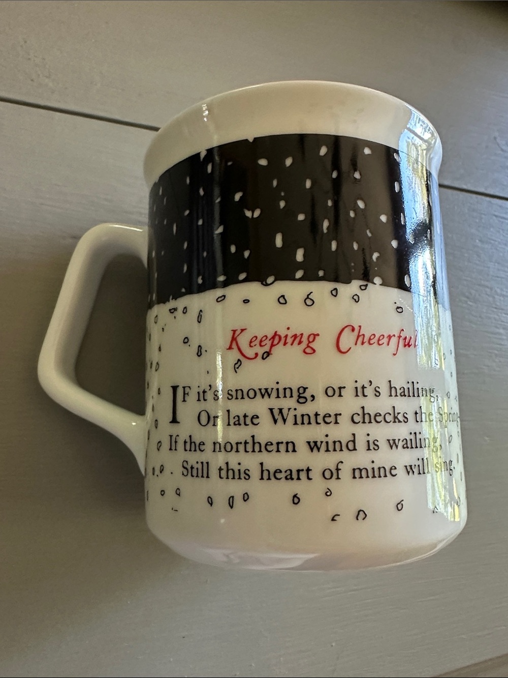 Metropolitan Museum Of Art MMA Reutter Keeping Cheerful Snowflake Ceramic Mug